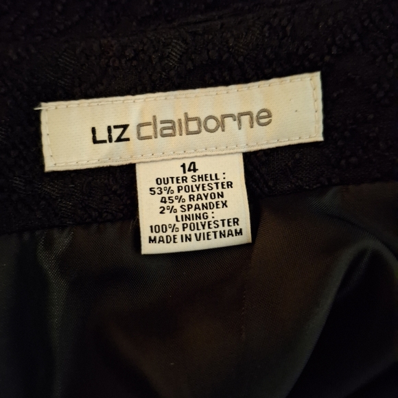 Liz Claiborne Women's Black Knee-Length Lace Overlay Pencil Skirt - Picture 5 of 6